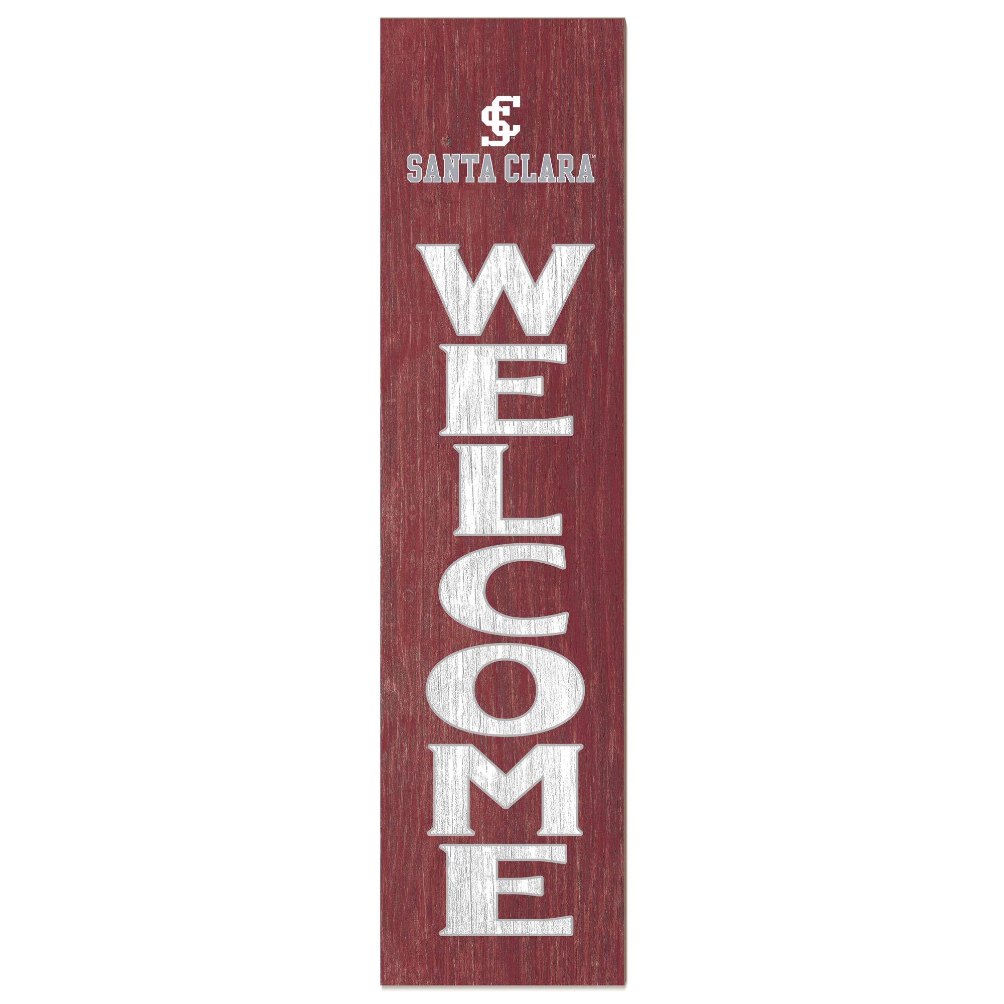 Santa Clara Broncos 12'' x 48'' Welcome Outdoor Leaner