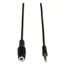 Tripp Lite - P311-006 6 ft. 3.5 mm Mini Stereo Audio Male/Female Extension Cable for Speakers and Headphones - Black