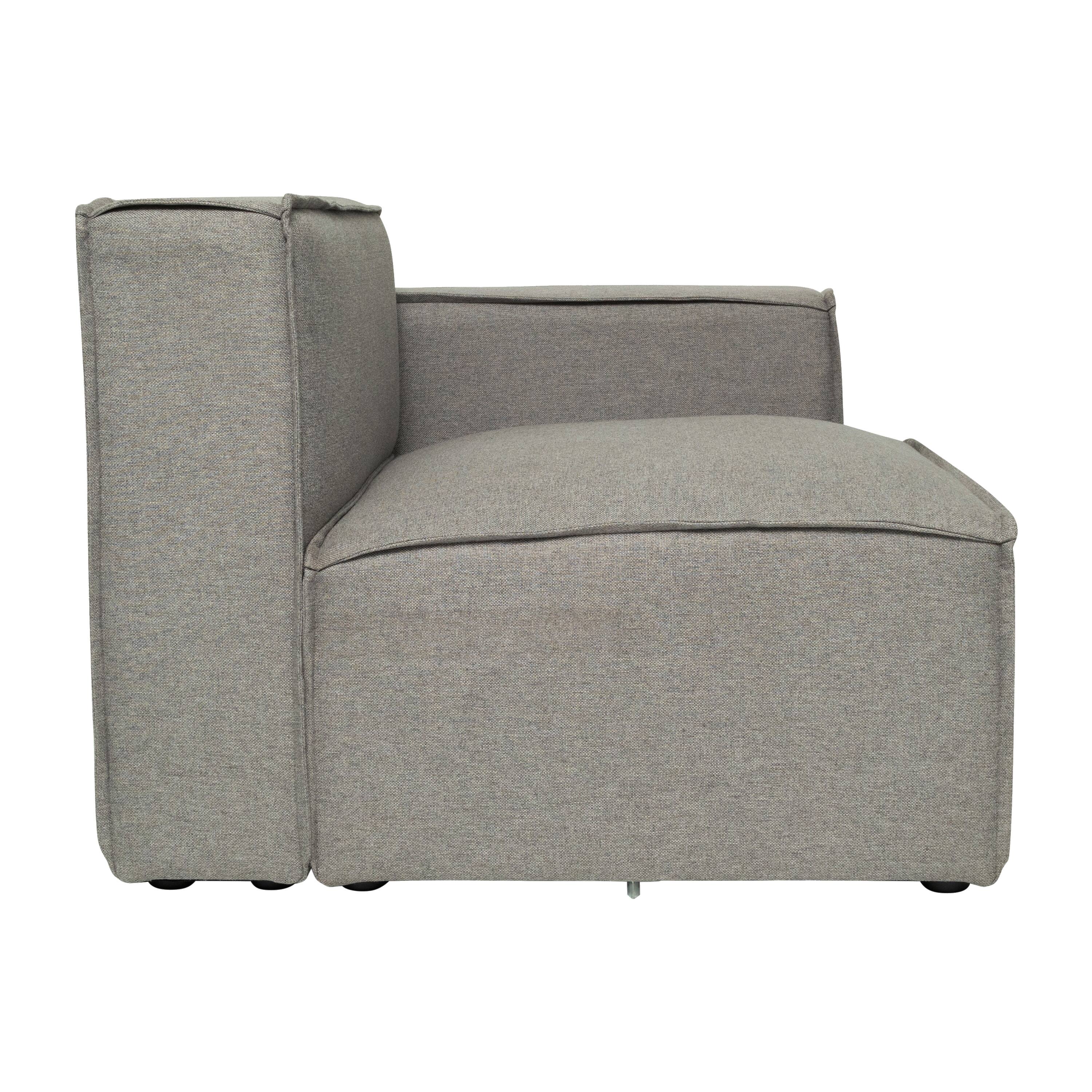 Alt View 8. Emma + Oliver - Farmount Modular Right Side Armchair with Arm Rest - Gray.