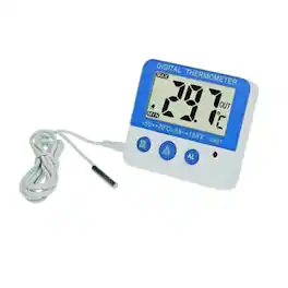 Stock Preferred - Digital Fridge Freezer Thermometer with Alarm & Max/Min ℃/℉ - White
