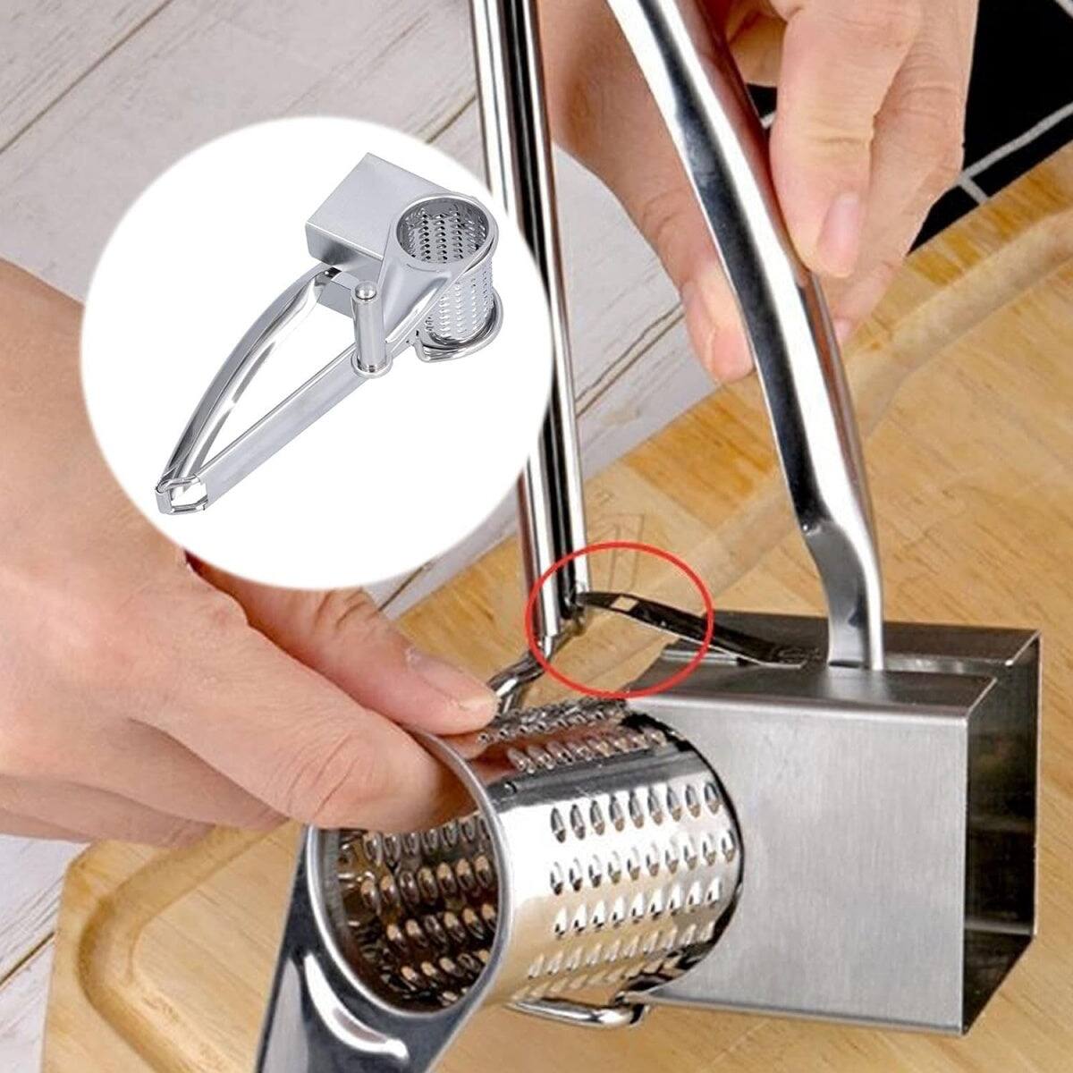 Alt View 1. Giantpower - Manual Cheese Grater Stainless Steel - Sliver.