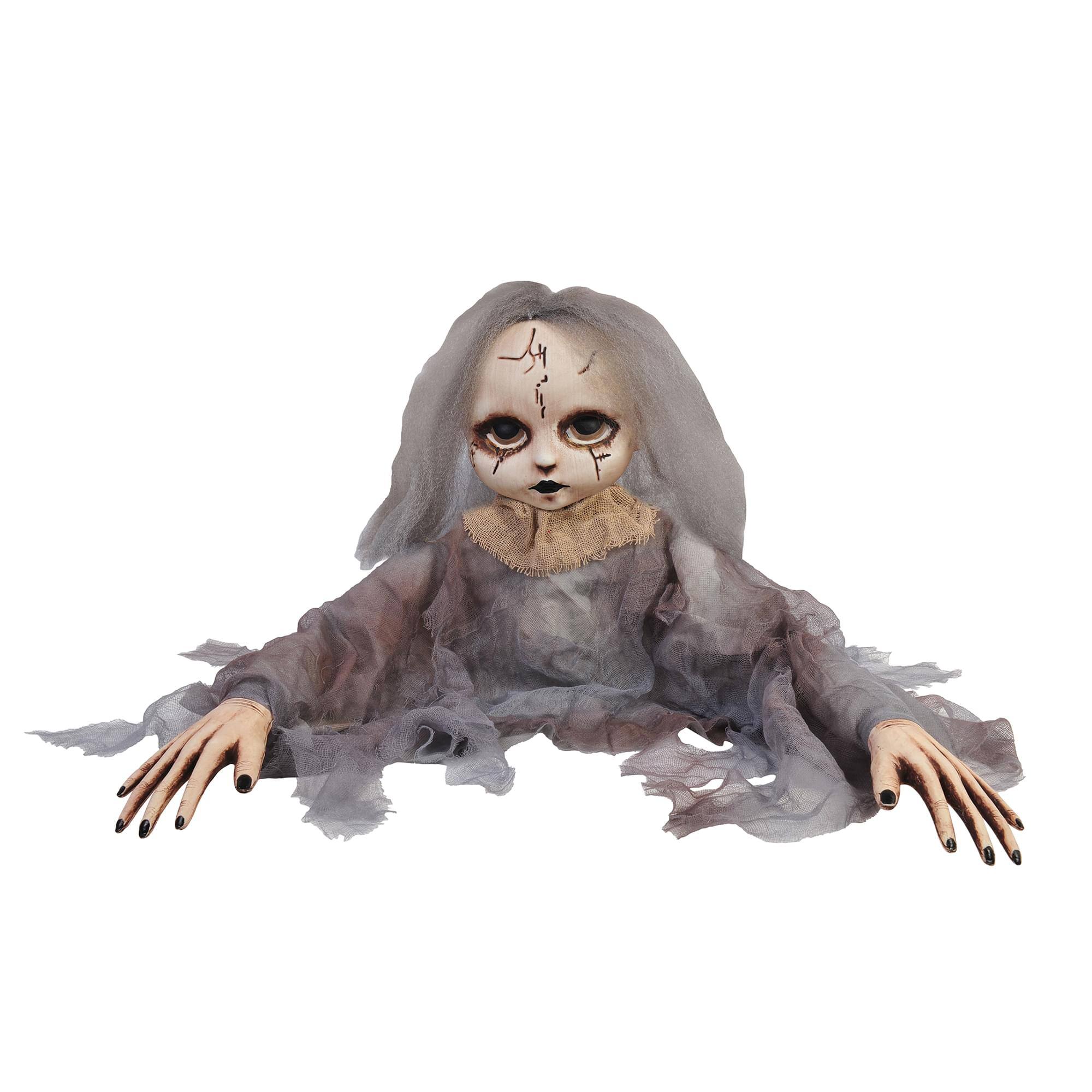 Alt View 10. Funworld - Creepy Doll Grave Breaker Halloween Decor | 12 Inches - Grey.