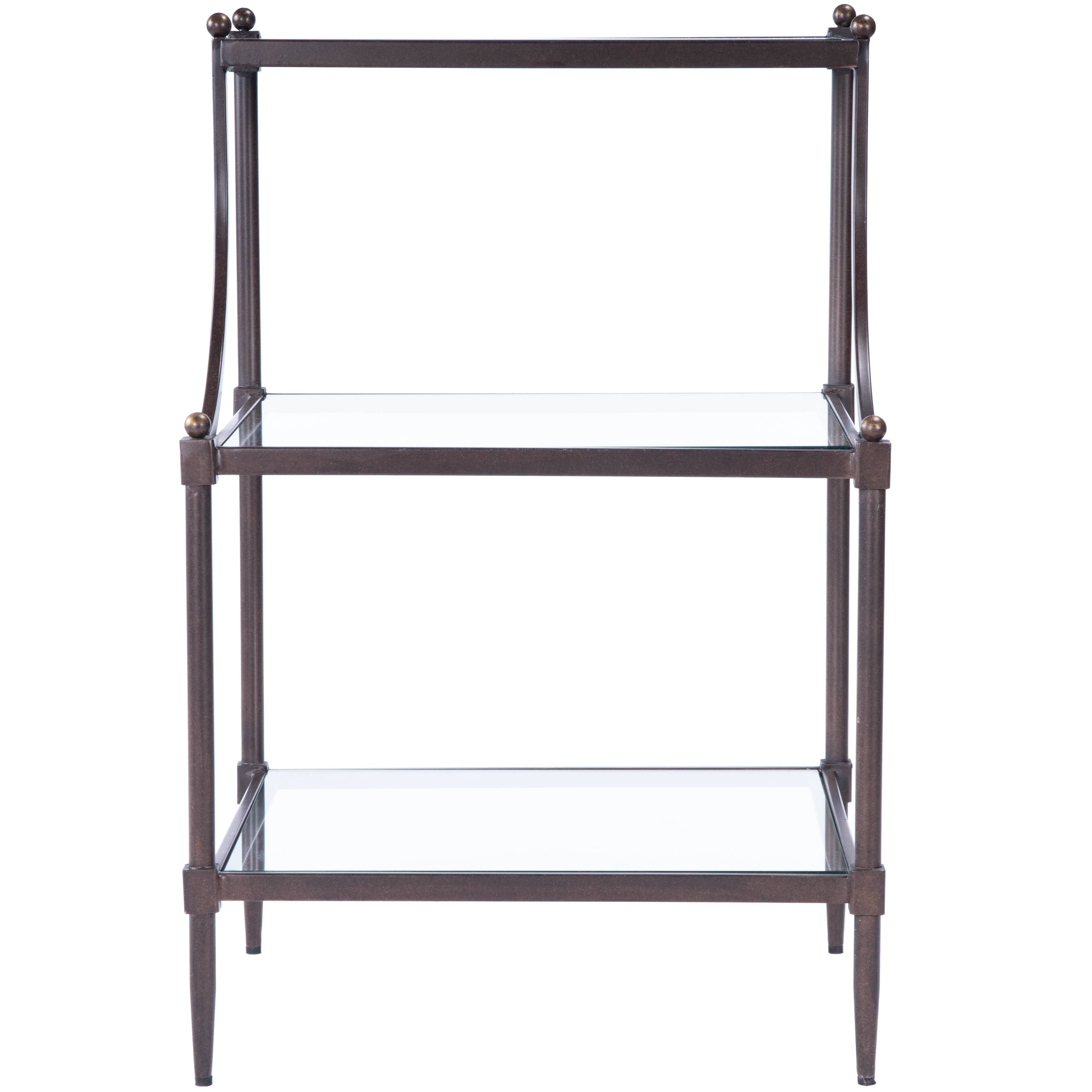 Alt View 1. Butler Specialty - Peninsula Metal & Glass Side Table - Bronze.