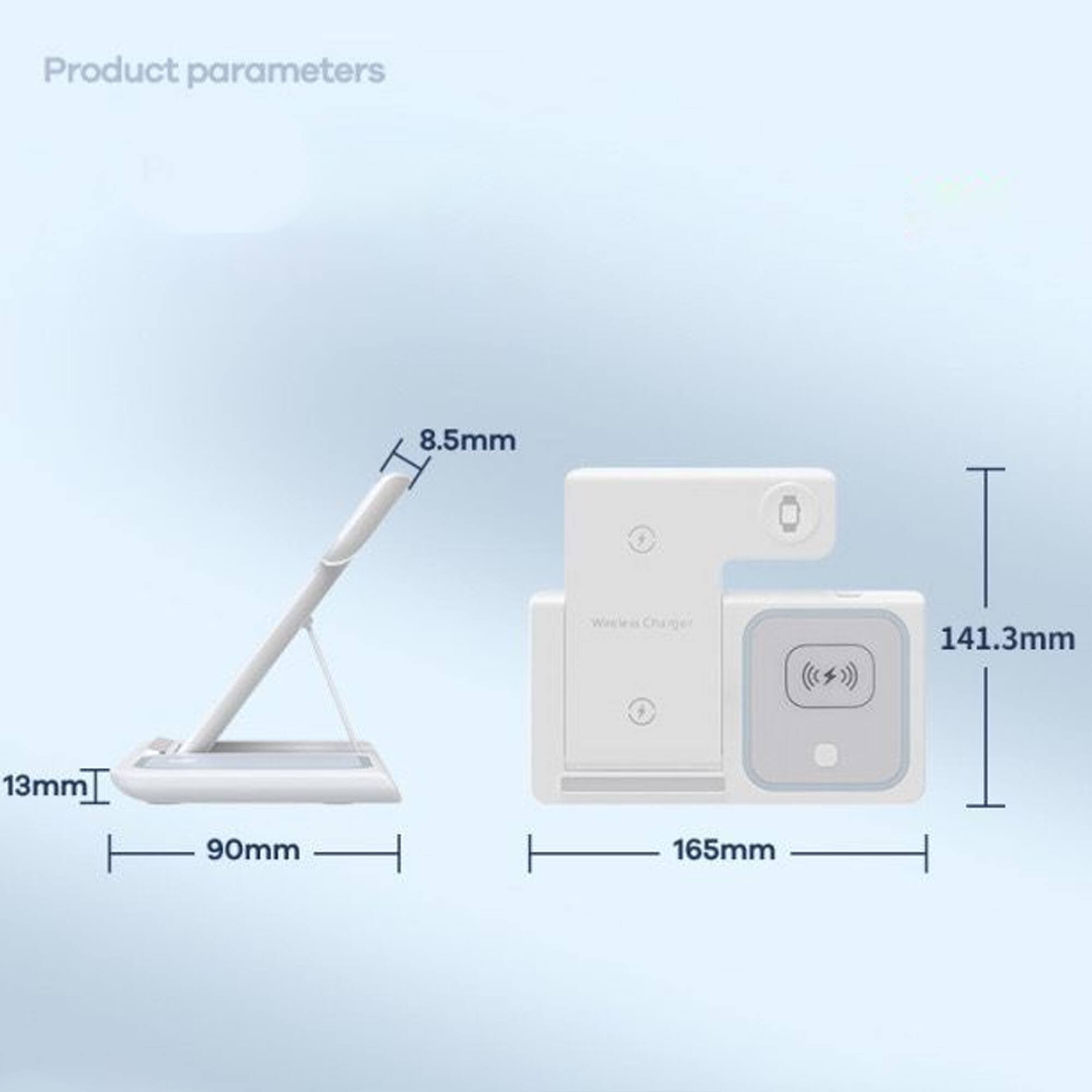 Product parameters  
8.5mm  
141.3mm  
13mm  
90mm  
165mm
