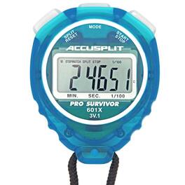 Accusplit - A601X Pro Survivor Stopwatch with Special Million Cycle Switches | Extra Large Display with Magnum XL Digits - Aqua
