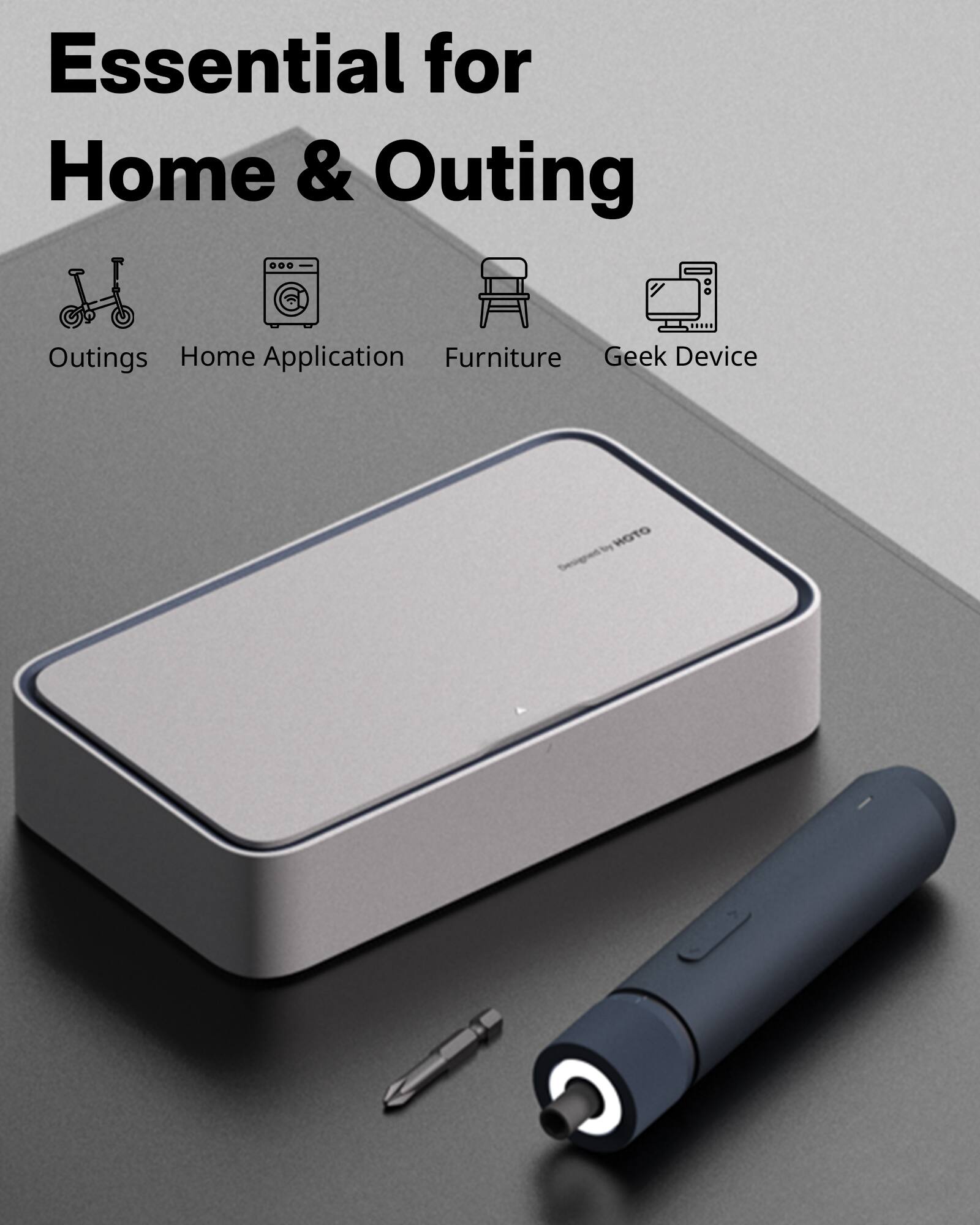 Essential for Home & Outing ... Outings Home Application Furniture Geek Device  HOTO Designed by