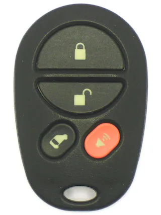 Front. Car Keys Express - Toyota Keyless Entry Remote - 4 Buttons (Lock, Unlock, Power Door, and Panic) - Black.