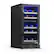 Front. NewAir - 15” Built-in 29 Bottle Dual Zone Compressor Wine Fridge with Beech Wood Shelves - Black Stainless Steel.