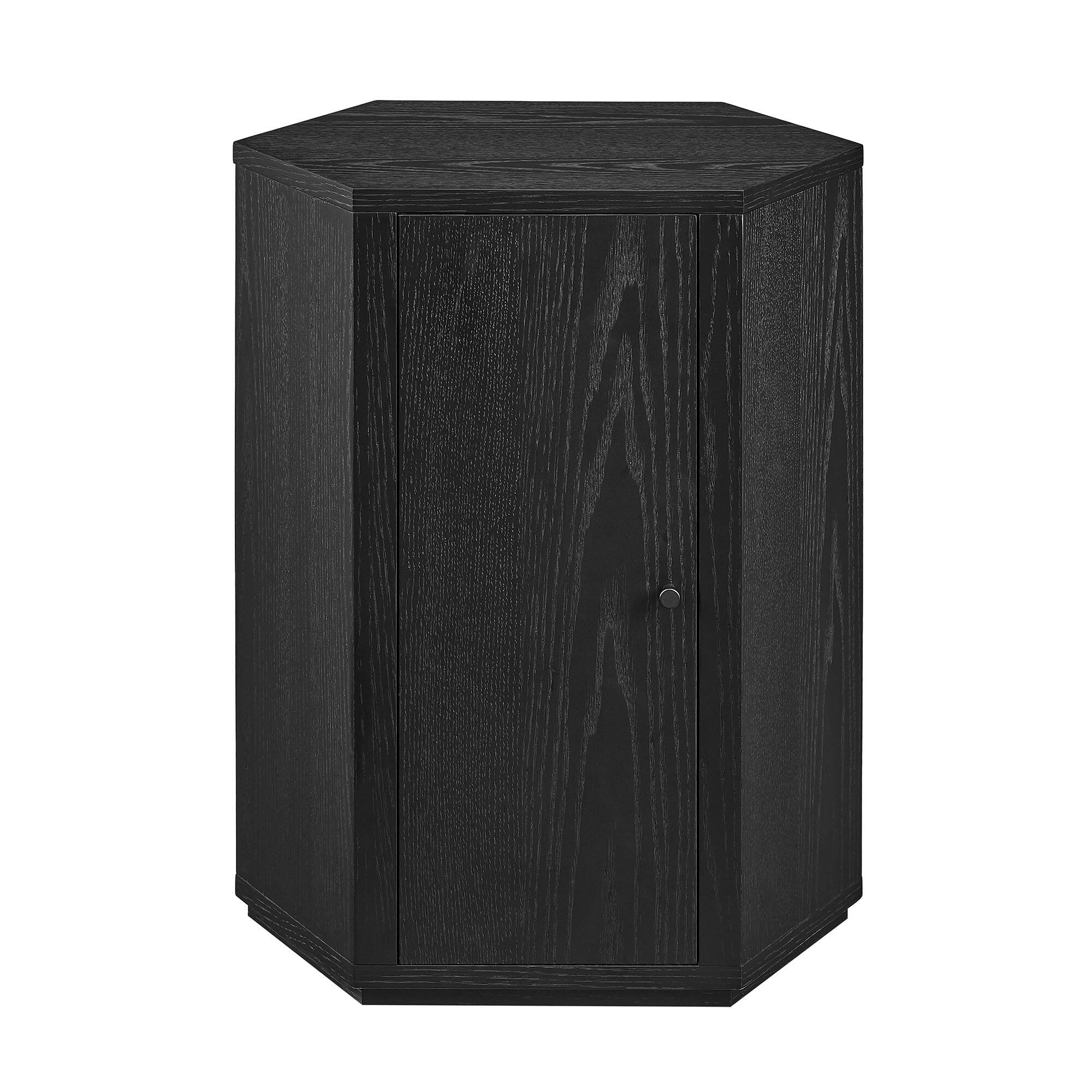 Alt View 4. Modway - Kade Faceted Wood Side Table by Modway - Black.