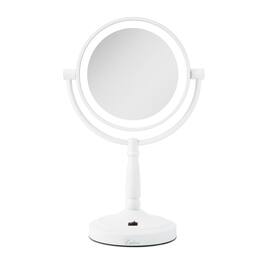 Zadro - Cordless LED Lighted Makeup Mirror with 10X/1X Magnifications for Flawless Beauty - White