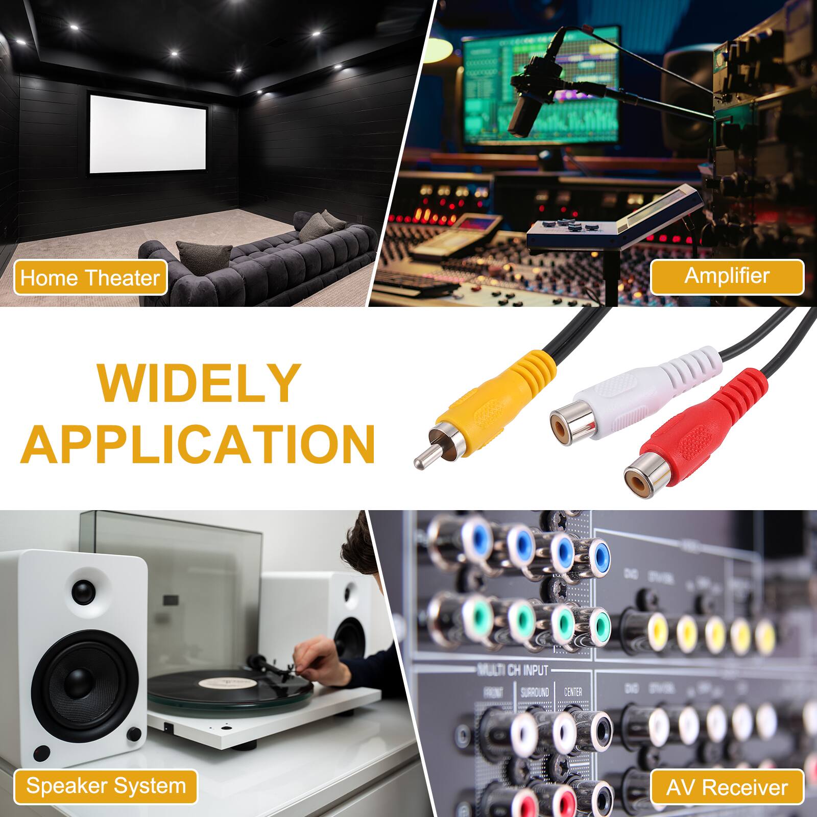 Home Theater Amplifier  
WIDELY APPLICATION  
MULTI CH INPUT N SURROUND CENTER - DE Speaker System AV Receiver