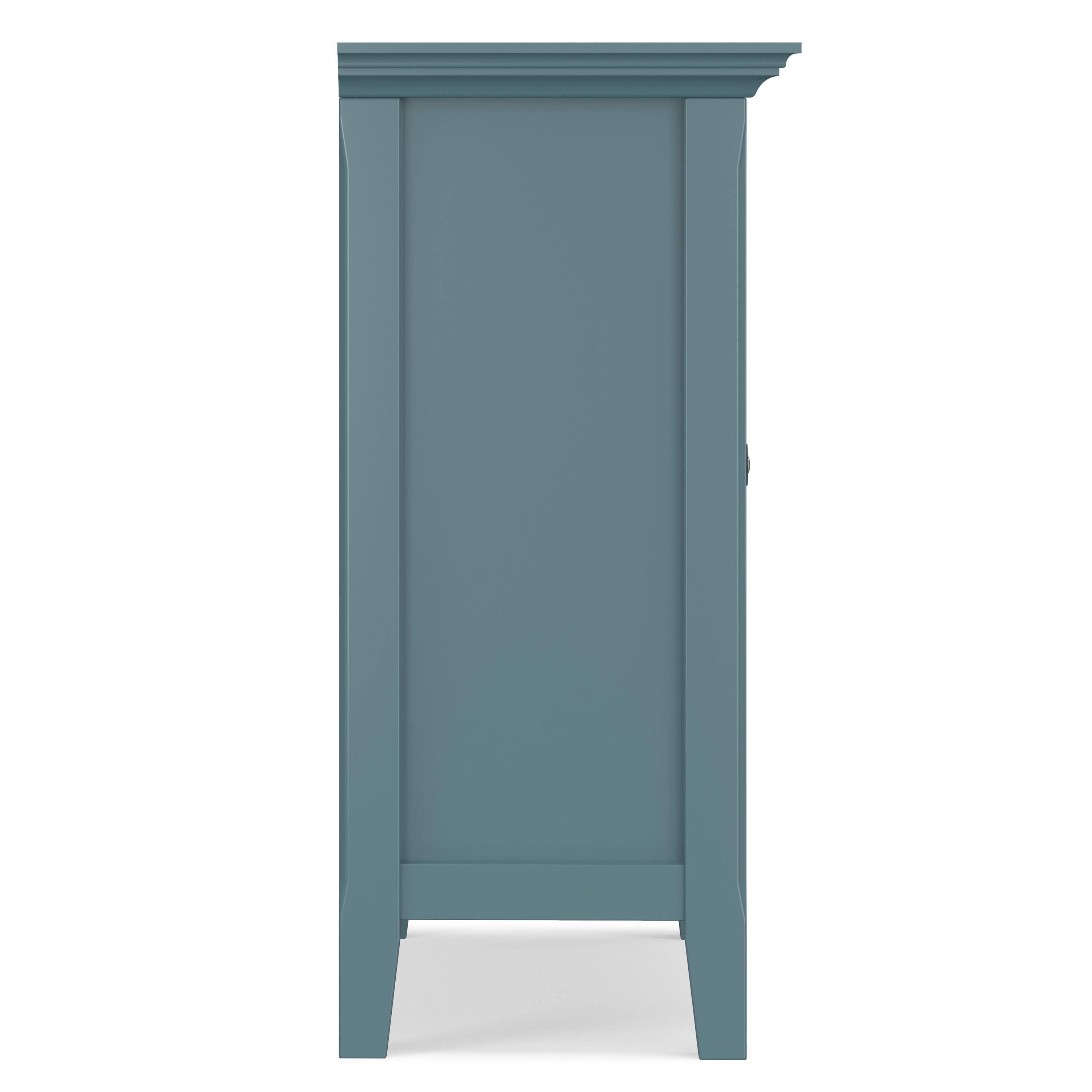 Alt View 2. Simpli Home - Amherst 32 inch Wide Transitional Low Storage Cabinet in French Blue - French Blue.