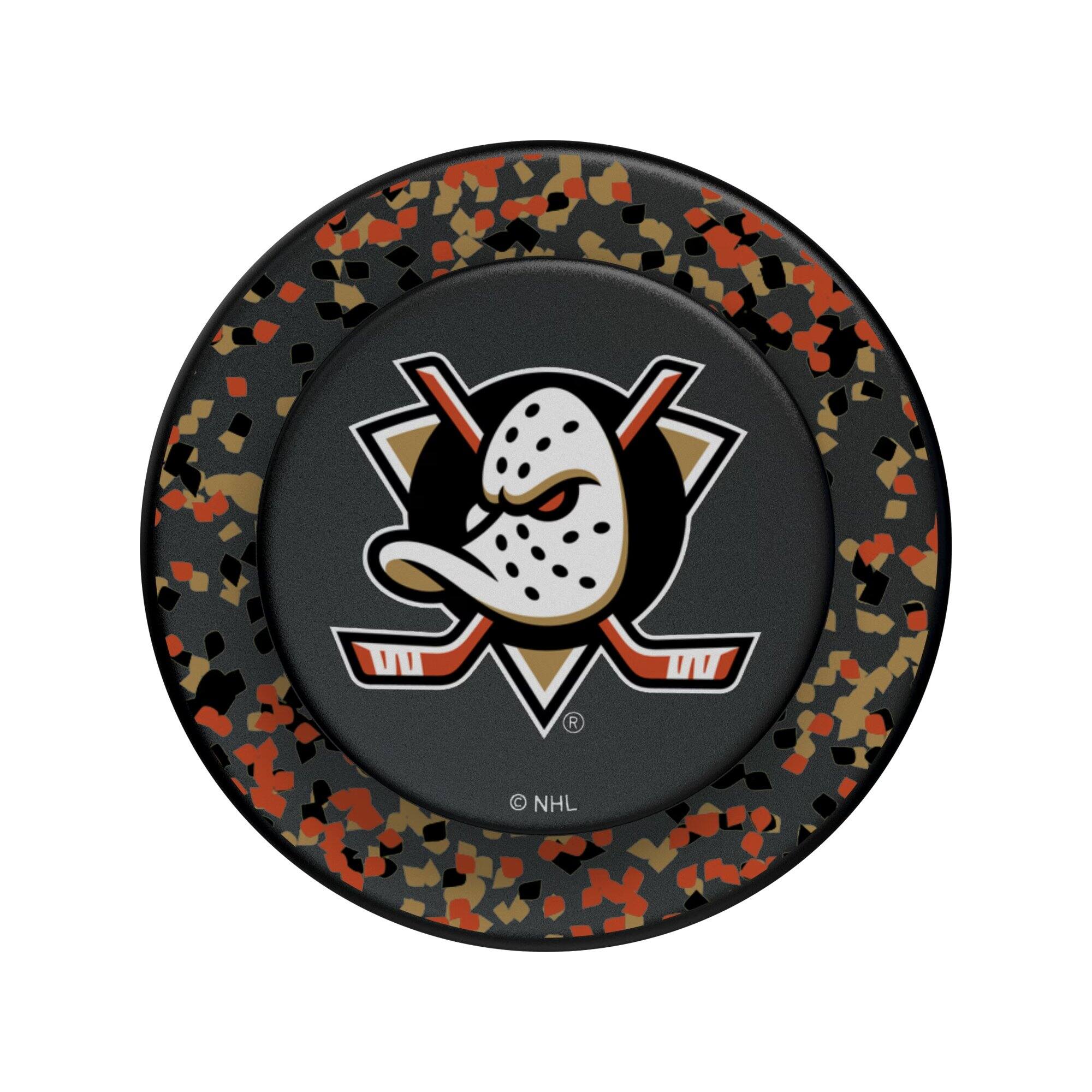 Alt View 2. Keyscaper - Anaheim Ducks Confetti Magnetic Phone Grip & Stand - No Size - Black.
