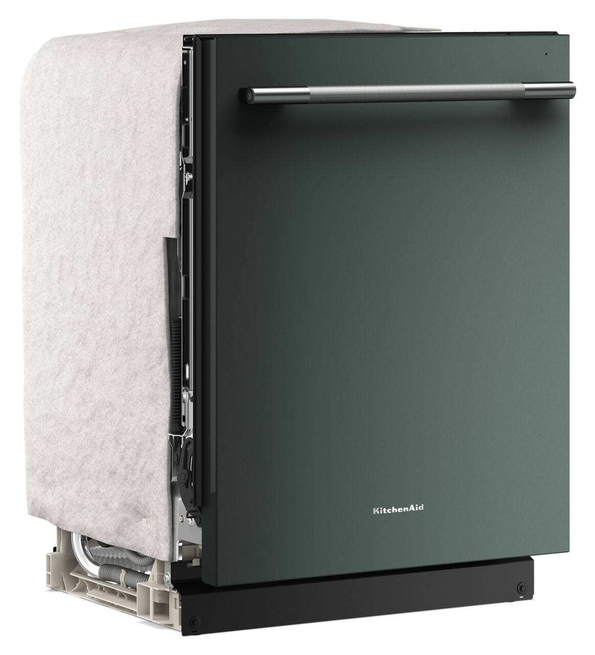 Angle. KitchenAid - 24" Top Control Built-In Tub Dishwasher with Third Level Jet Rack, 40+ Total Wash Jets, 41 dBA - Juniper.