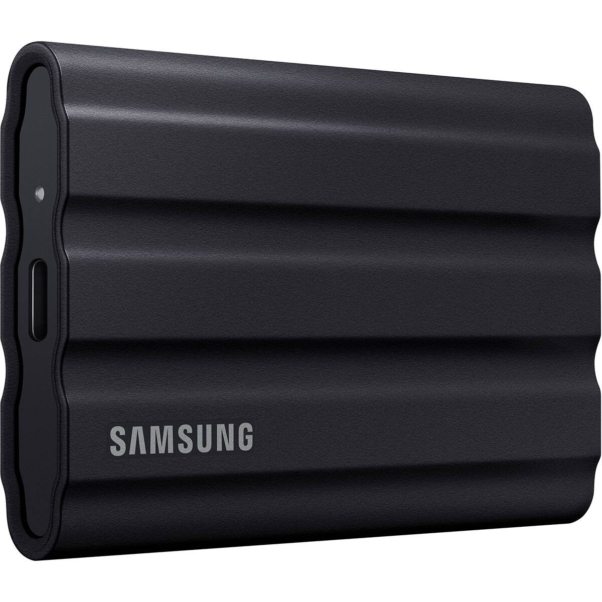 Alt View 1. Samsung - Samsung T7 Shield 4TB USB 3.2 Gen 2 Type-C Portable External SSD, Black, Bundle with Cyber Protect Home Office Advanced.
