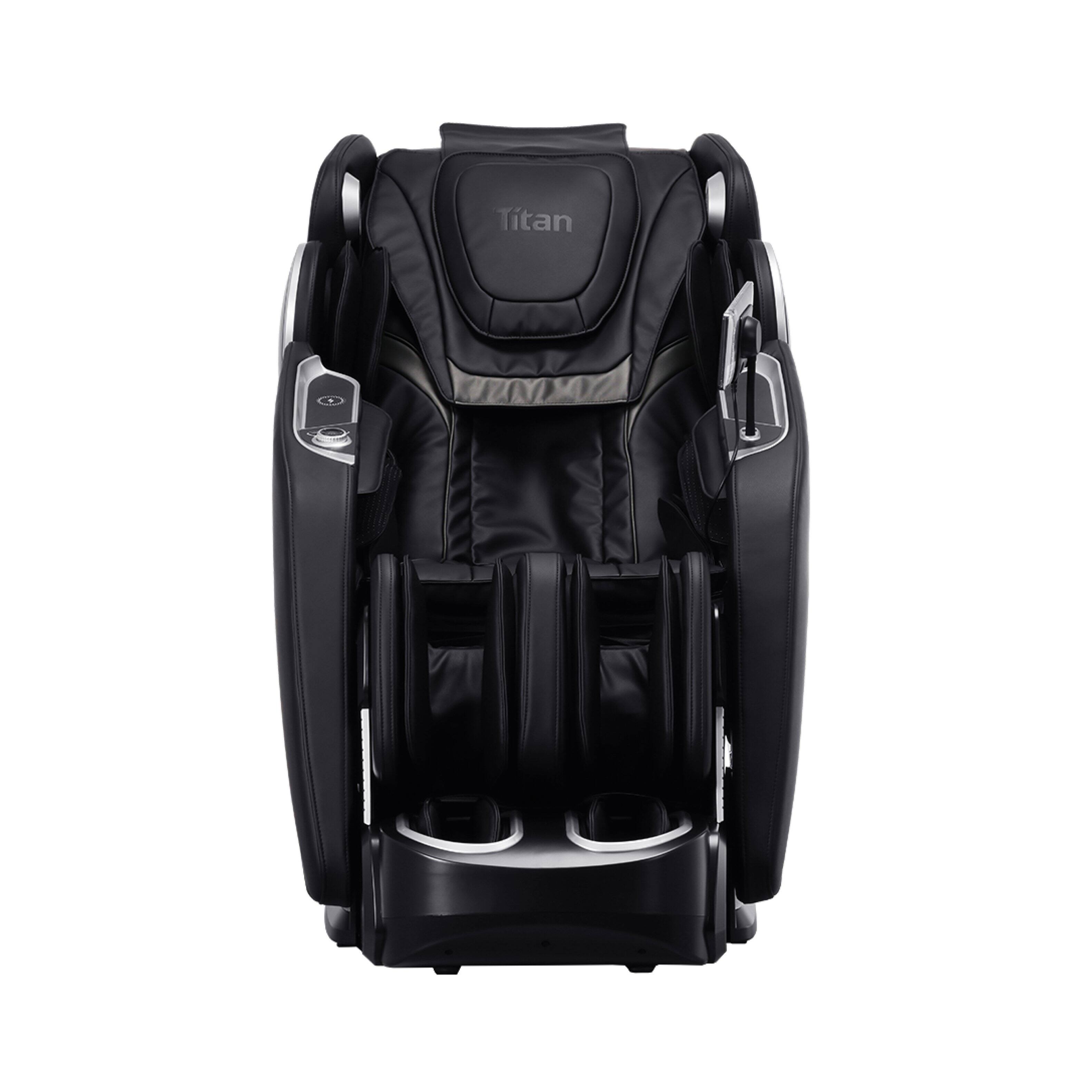 Alt View 7. Titan - Pro 4D Aria Zero Gravity Massage Chair with Dual Rail, Dual Heating, Calf Rollers - Black - Black.