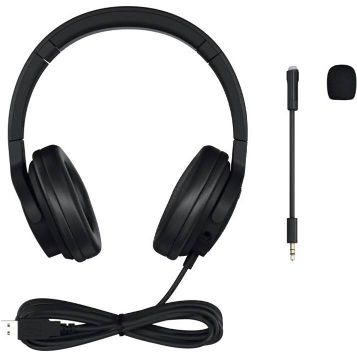 Alt View 7. CHERRY - CHERRY HC 2.2 Office and Gaming Headset - Black, Detachable Microphone, Virtual 7.1 Surround Sound, Replaceable ear - Black.