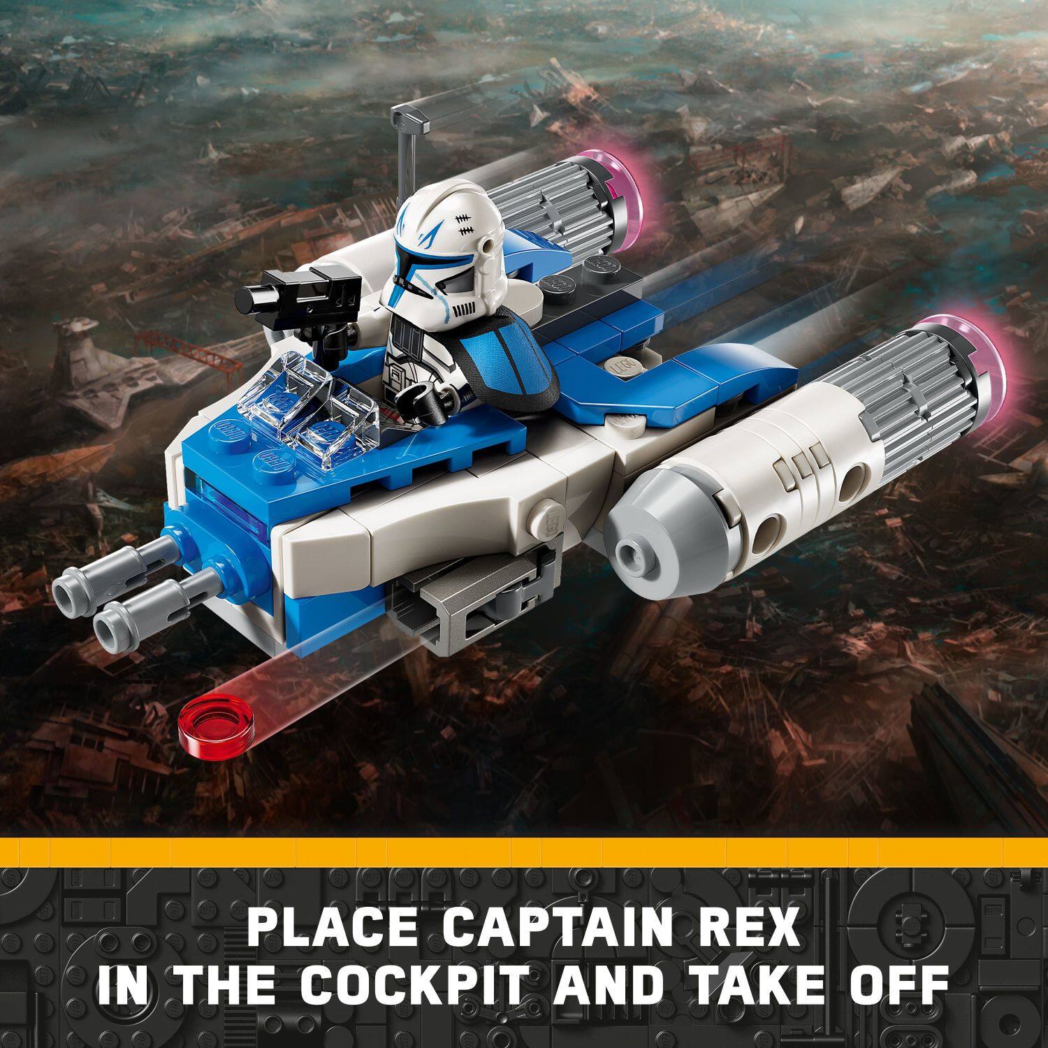 Place Captain Rex in the cockpit and take off.