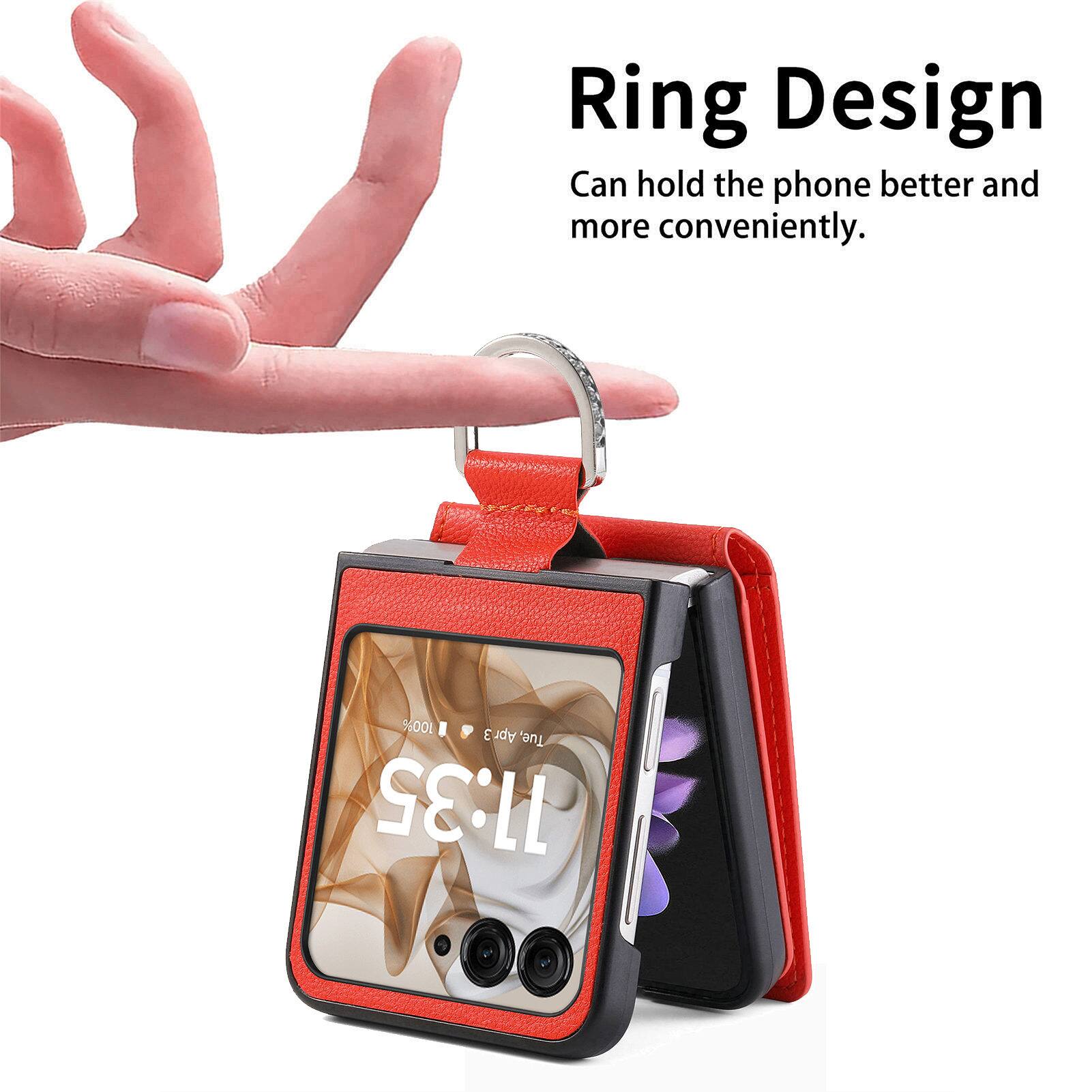 Ring Design Can hold the phone better and more conveniently.