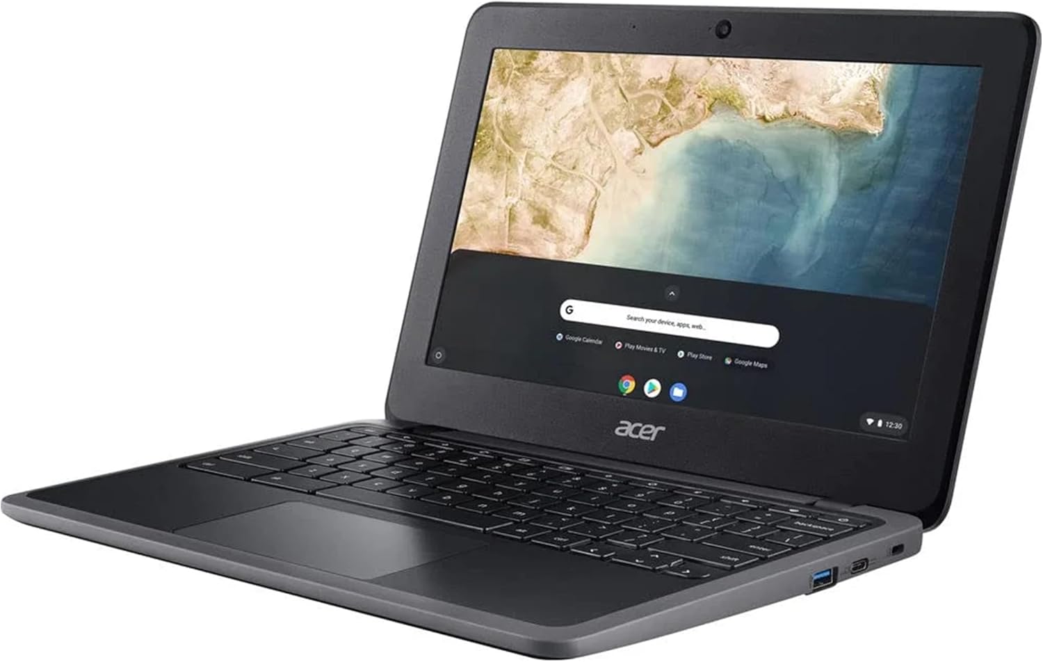 Google Caleda Search your device % web. Play Movies & TV Play Store Google Maps - acer 12:30