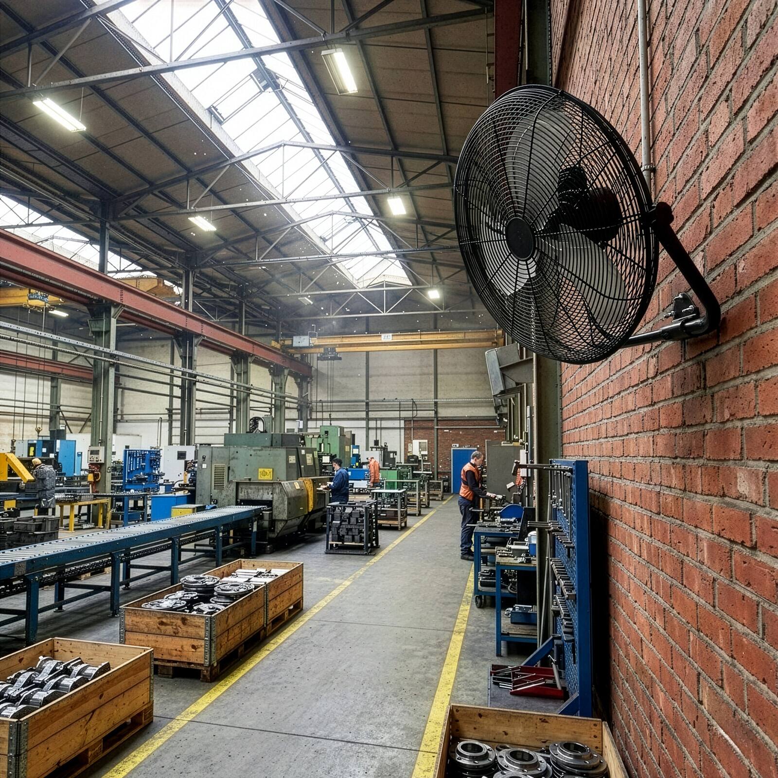 Alt View 10. Winado - 16" High Velocity Industrial Floor Fan, 3-Speed Heavy Duty Metal Fan with Wall-Mounting System 5688 CFM, 90°~180° Tilt - Black.
