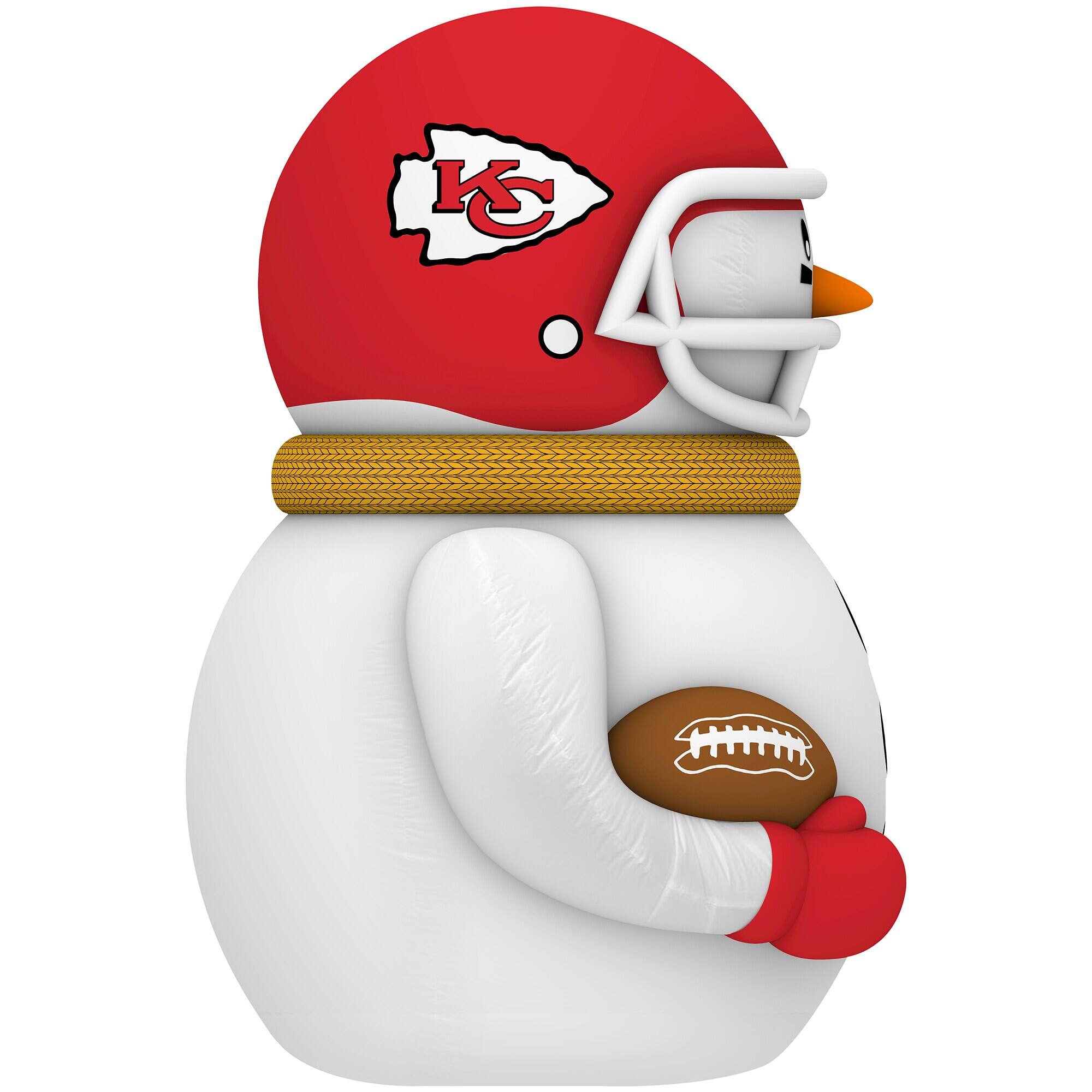 Alt View 2. Sporticulture - Kansas City Chiefs 7' Inflatable Snowman Player - Red.
