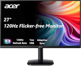 Acer - Refurbished Excellent - KB272 G0 27" LCD Monitor 120Hz 1920x1080 Full HD - Black