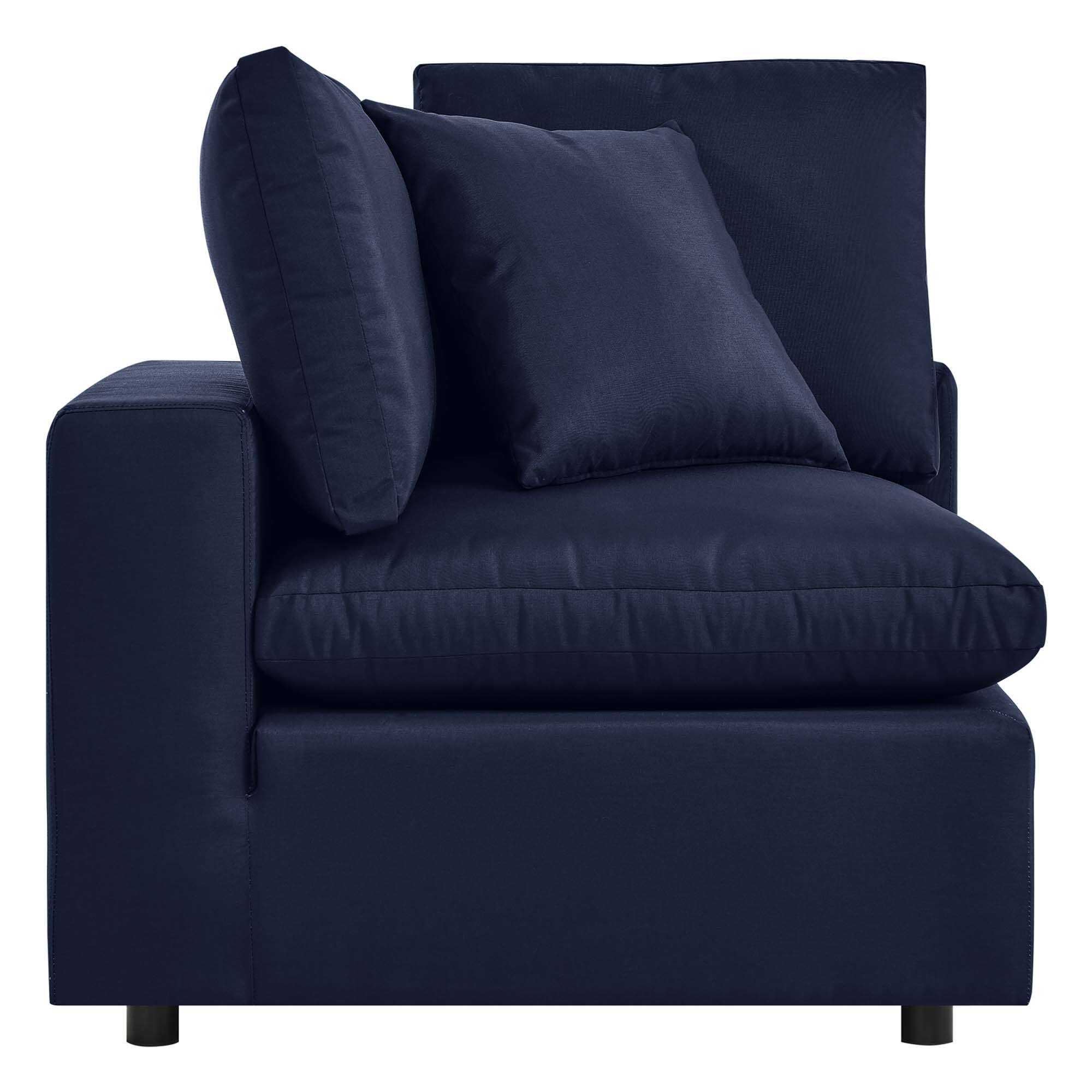 Back. Modway - Commix Overstuffed Outdoor Patio Corner Chair by Modway - Navy.