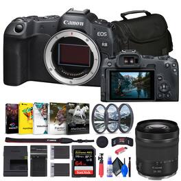 Canon - EOS R8 Mirrorless Camera + 64GB Card + Bag + Charger + Battery + More