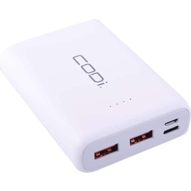 CODi - 10,000mAh Quick Charge PowerBank w/ USB-C, USB-A (x2), Micro-USB