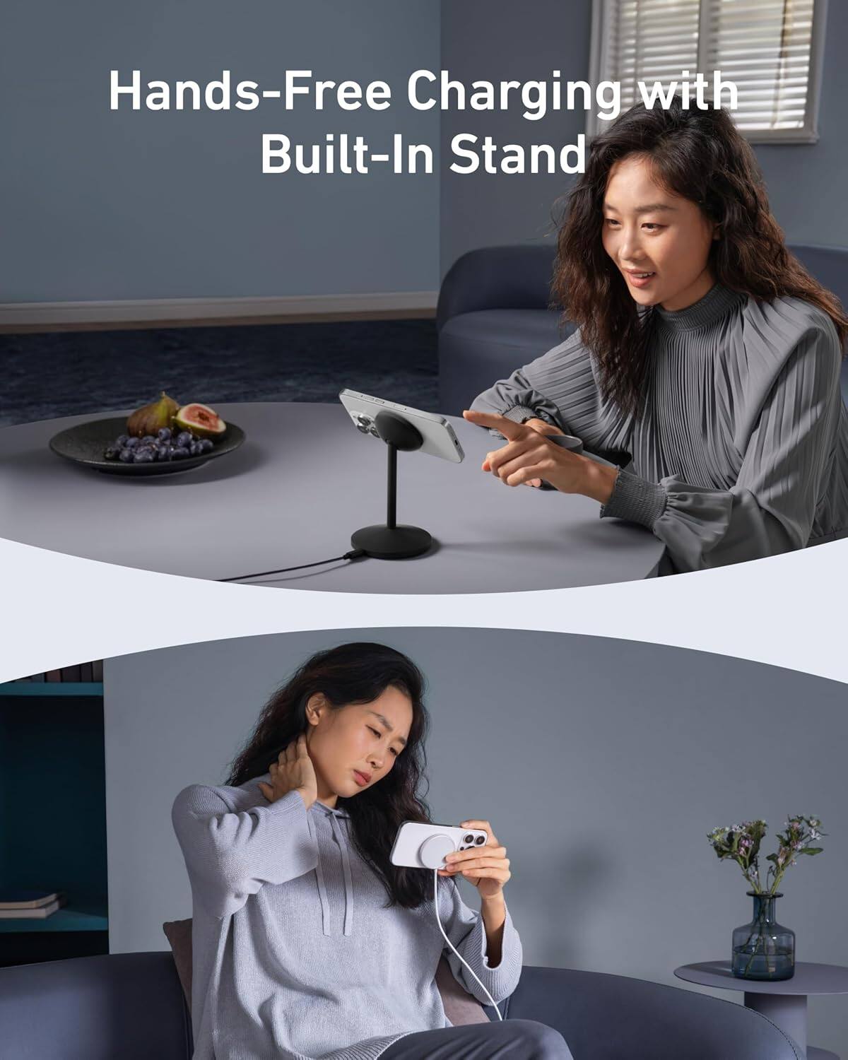 Hands-Free Charging with Built-In Stand