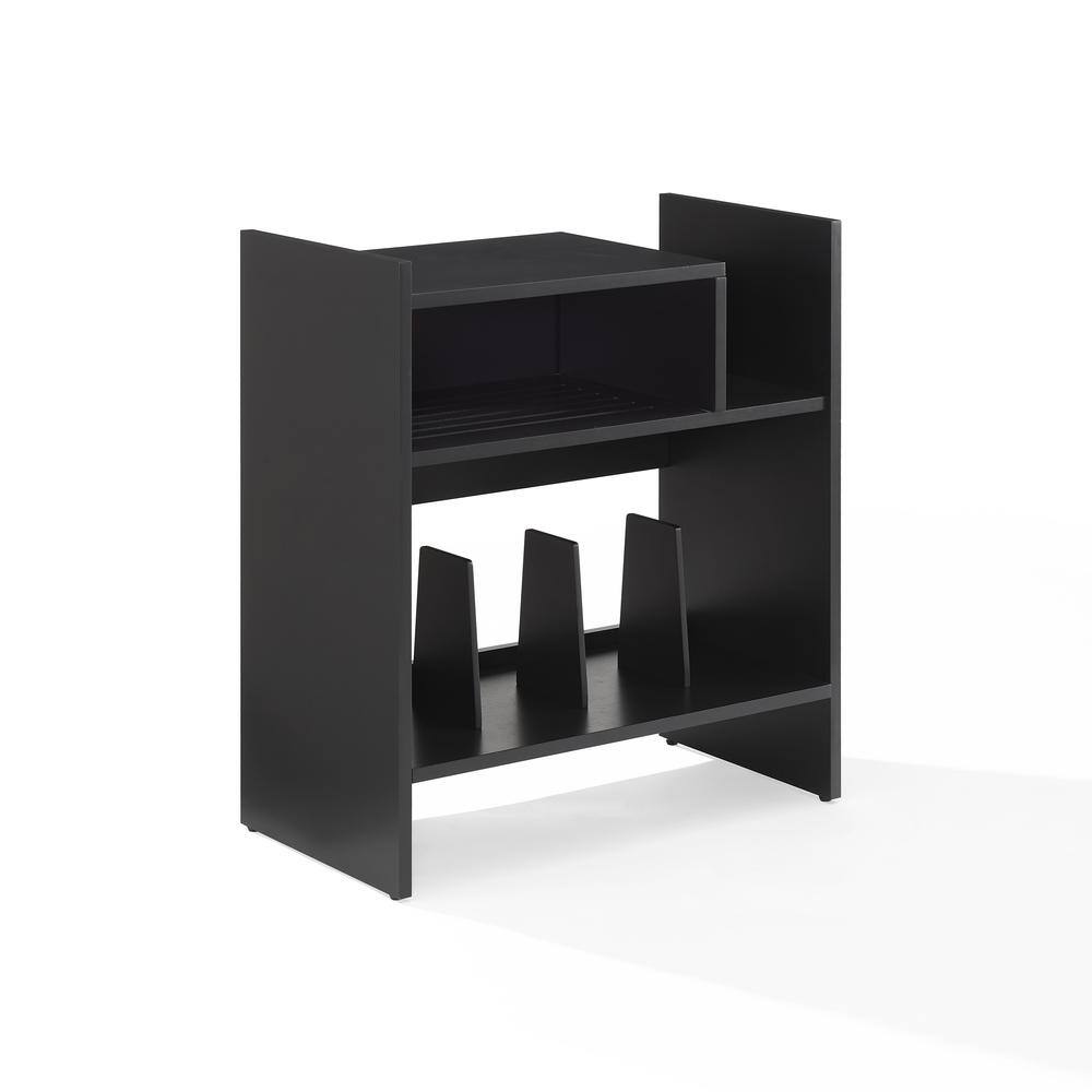 Back. Crosley Furniture - Portland Record Player Stand - Black.