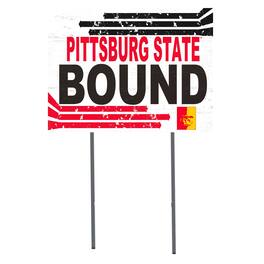 Jardine - Pittsburg State Gorillas 18" x 24" Bound Yard Sign - White