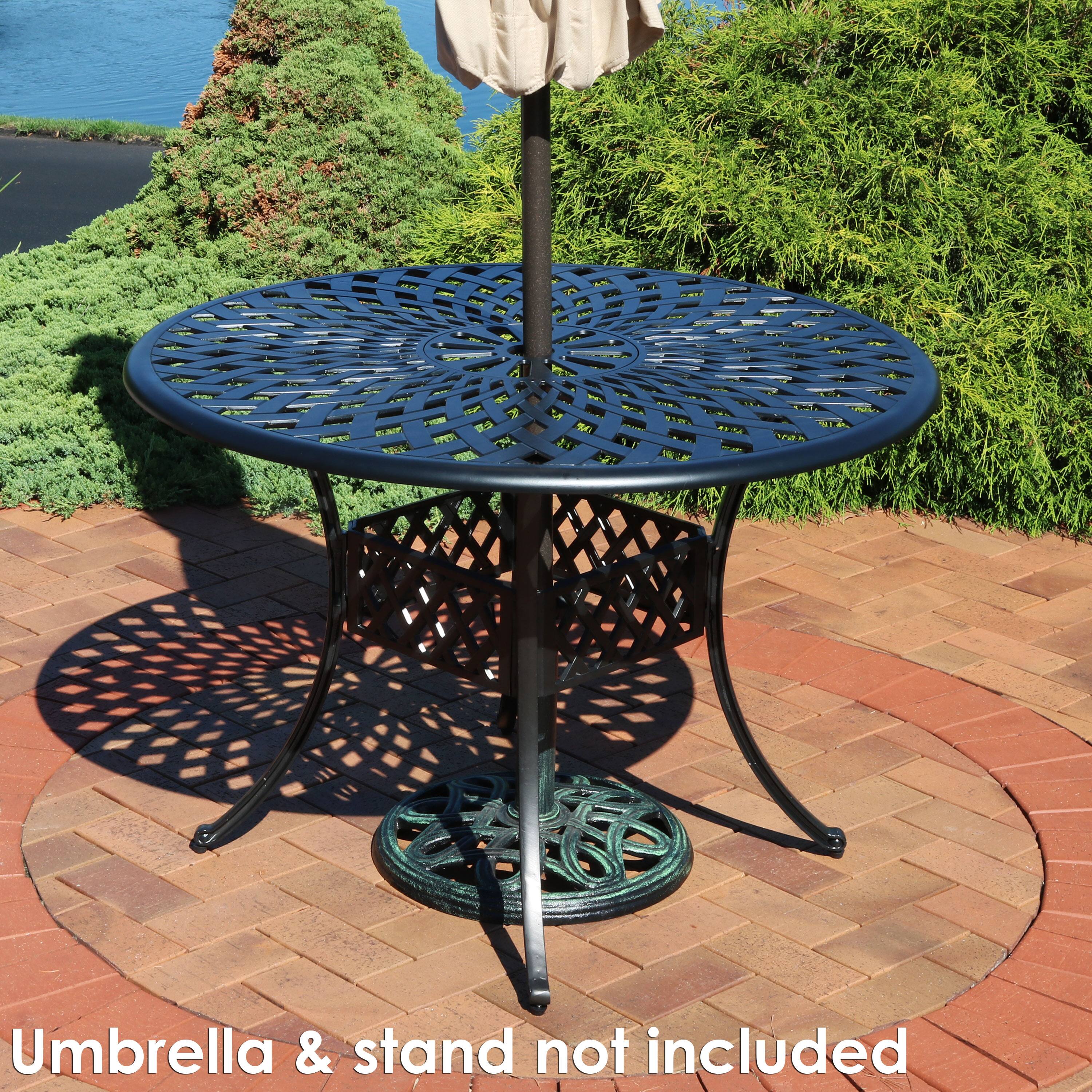 Umbrella & stand not included