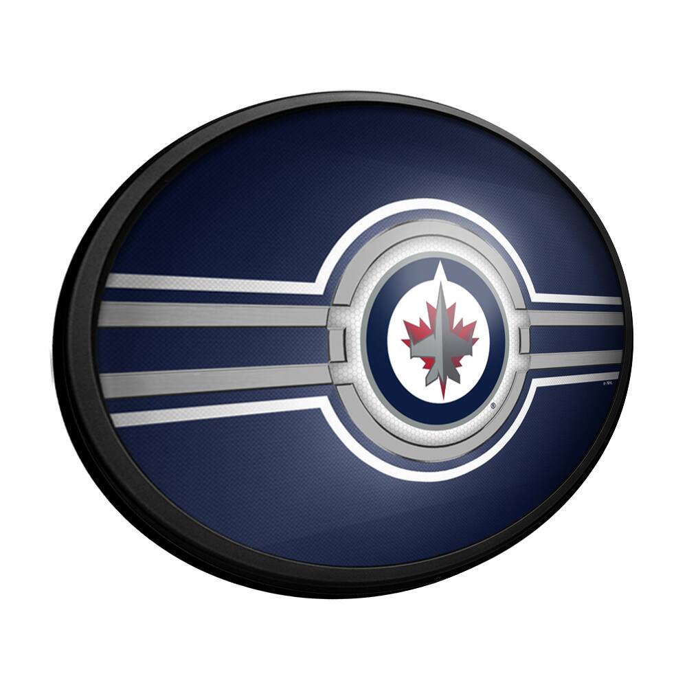 Alt View 1. The Fan-Brand - Winnipeg Jets 18'' x 14'' Team Color Slimline Illuminated Wall Sign - Multicolor.