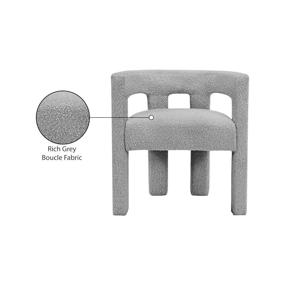 Rich Grey Boucle Fabric