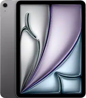 Front. Apple - 11-inch iPad Air M3 chip Built for Apple Intelligence Wi-Fi 1TB - Space Gray.