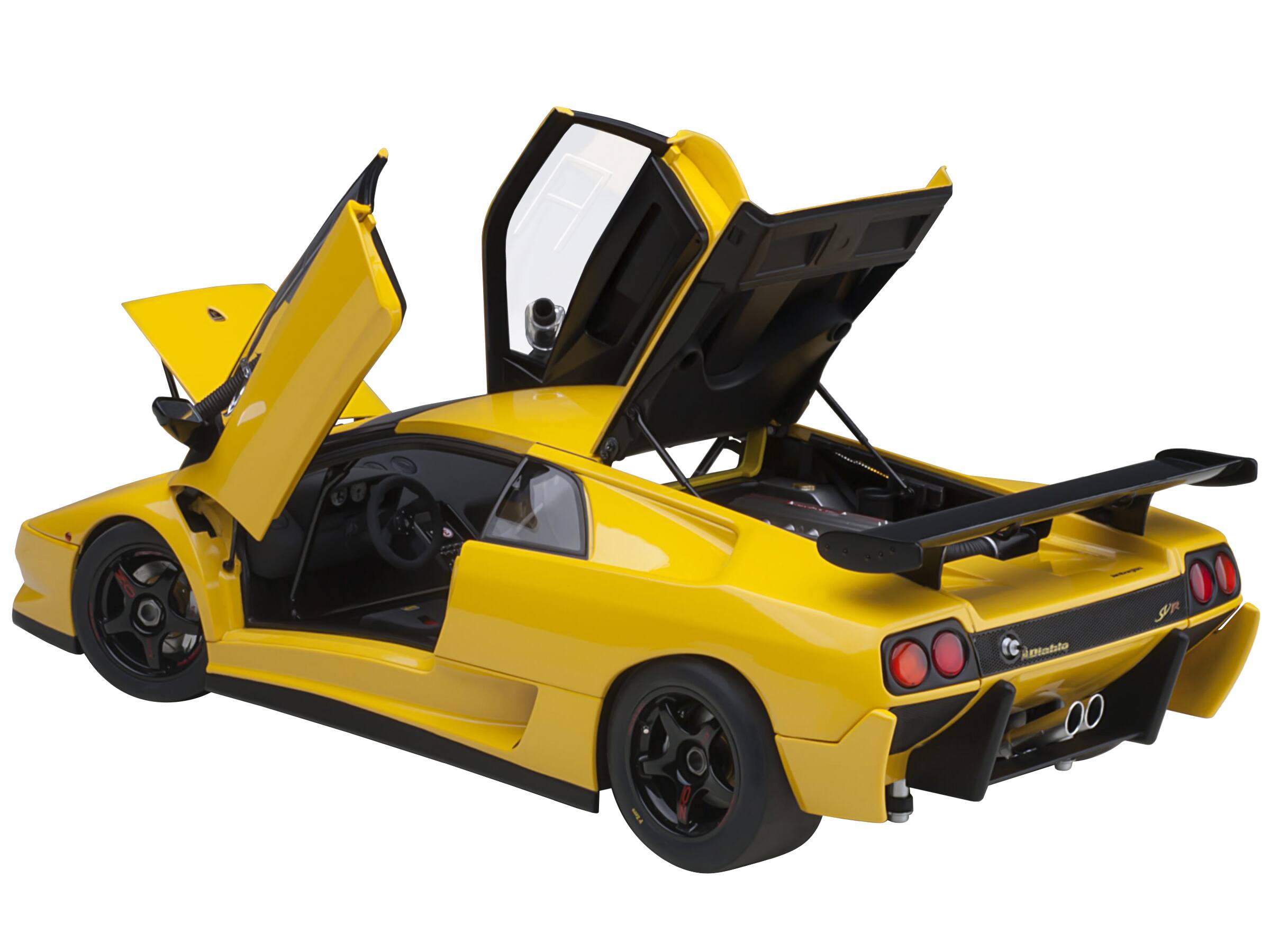 Angle. Autoart - Lamborghini Diablo SV-R Superfly Yellow 1/18 Model Car by Autoart - Superfly Yellow.