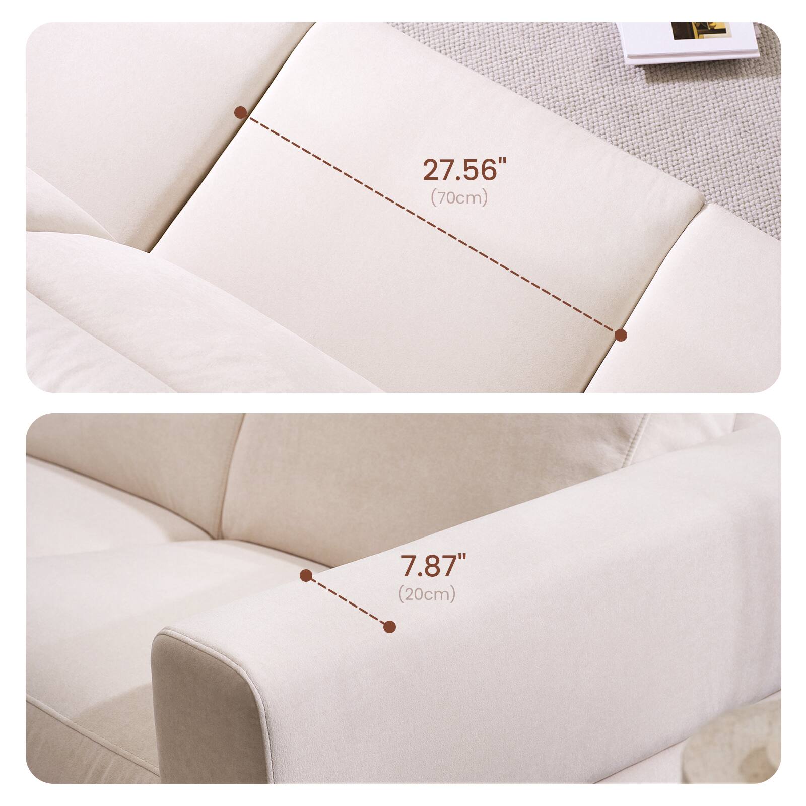 27.56" (70cm)  
7.87" (20cm)