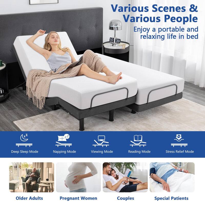 Various Scenes & Various People
Enjoy a portable and relaxing life in bed

Deep Sleep Mode
Napping Mode
Viewing Mode
Reading Mode
Stress Relief Mode

Older Adults
Pregnant Women
Couples
Special Patients