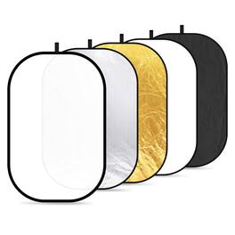 Neewer - 40"x60" 5-in-1 Collapsible Light Reflector - Large Rectangular Panel for Studio & Outdoor