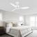 Left. Breezary - 42" Modern Indoor Ceiling Fan, 3 ABS Blades, 6-Speed DC Motor, Remote Control, Timer, 5'' Downrod, Light/No Light Option - Muted white.
