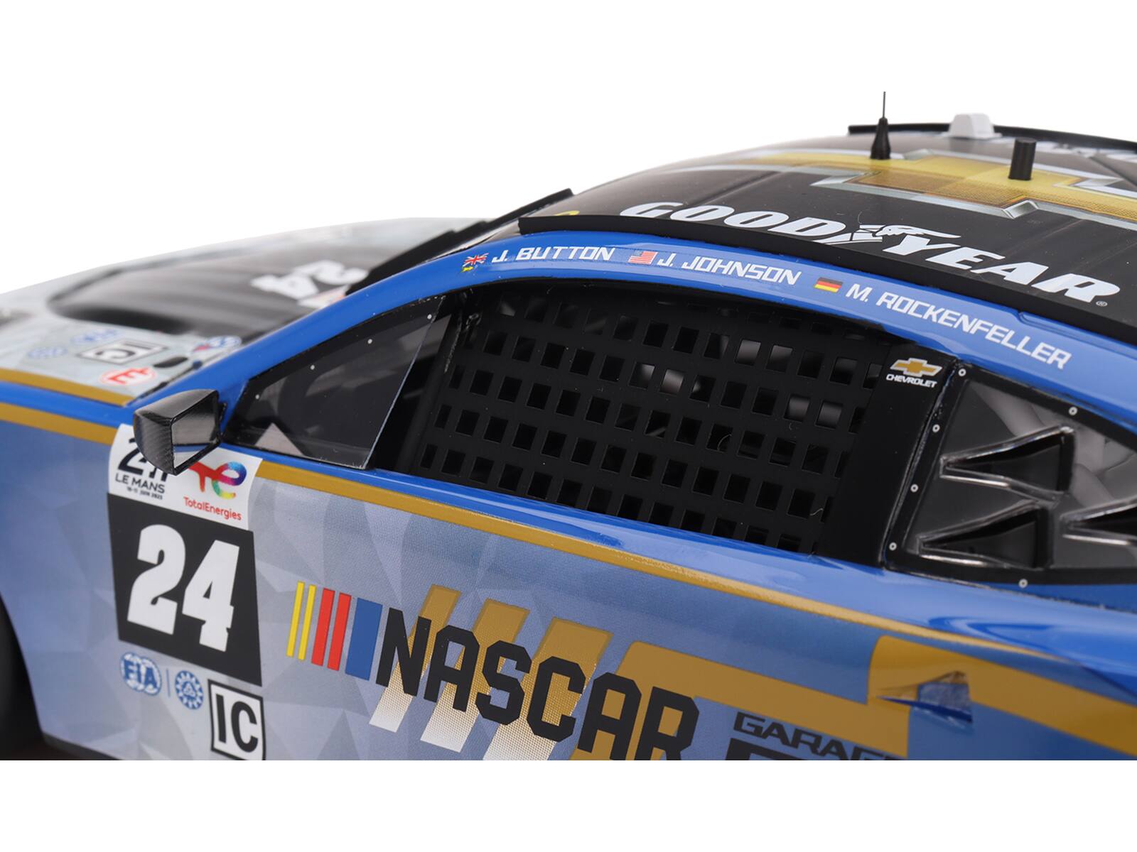 - GOOD YEAR
- J. BUTTON
- J. JOHNSON
- M. ROCKENFELLER
- CHEVROLET
- 24
- LE MANS
- TotalEnergies
- 24H
- NASCAR
- FIA
- IC
- GARAGE