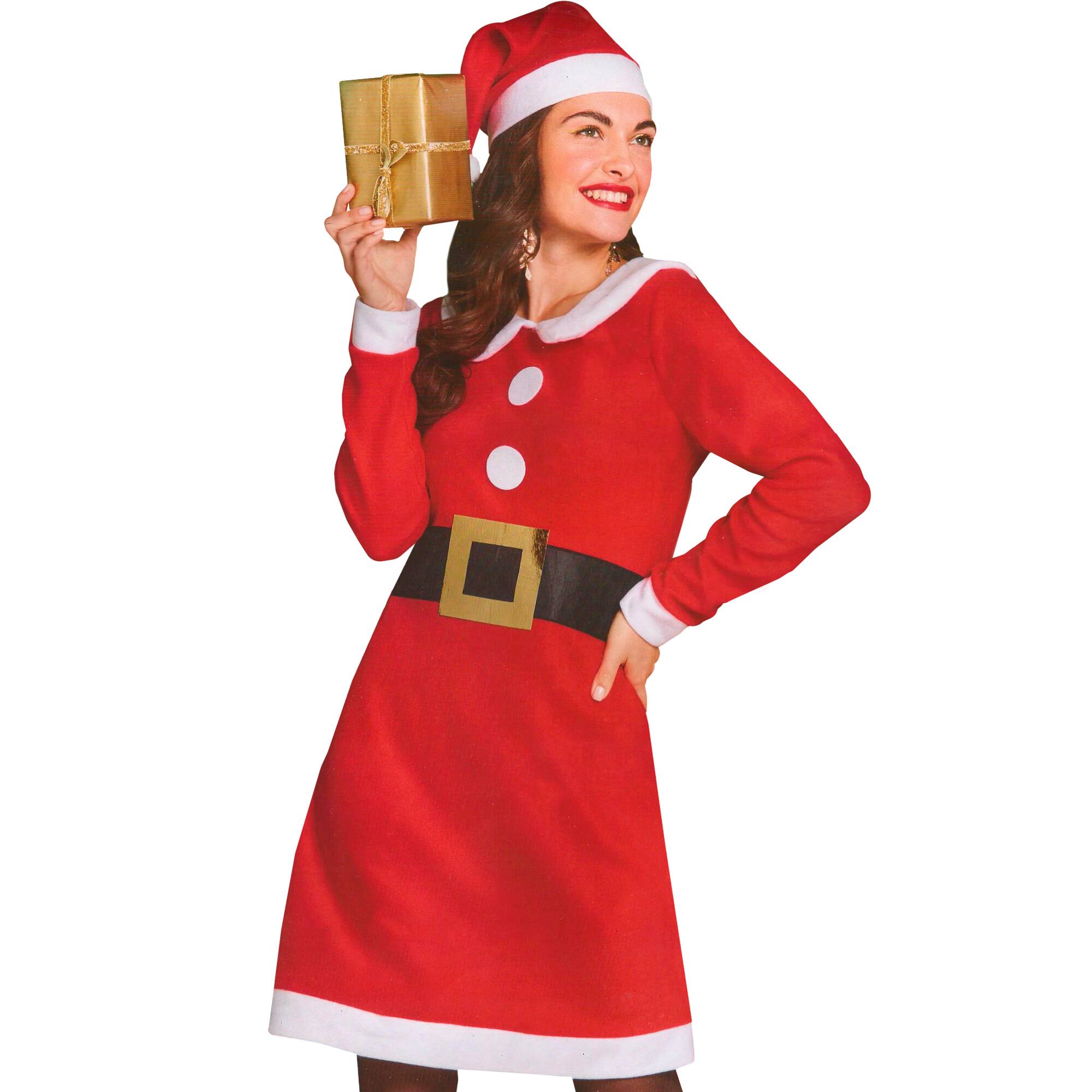 Alt View 1. Northlight - 41" Red and White Women's Mrs. Claus Costume Set - Large - White.