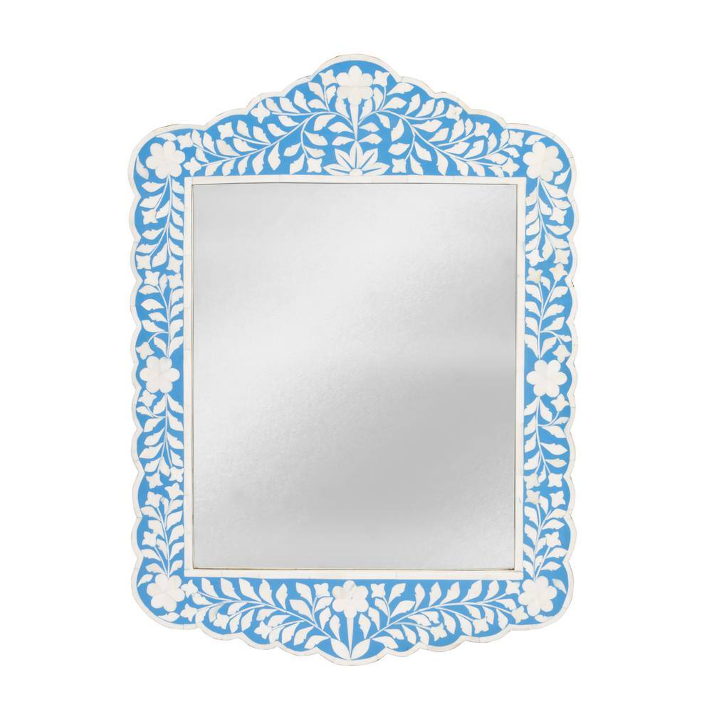 Alt View 3. Butler Specialty - Vivienne Bone Inlay Wall Mirrored - Sky Blue.