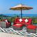 Alt View 3. Costway - 6PCS Patio Rattan Furniture Set Cushion Sofa Coffee Table Ottoman - Red.