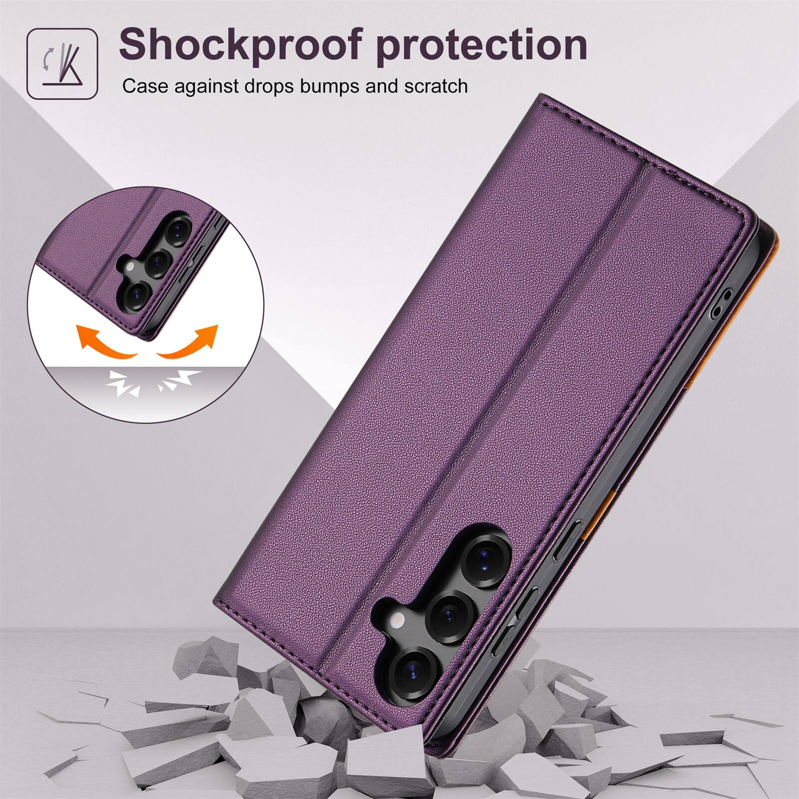 Shockproof protection  
Case against drops, bumps and scratch