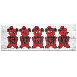 WinCraft - Cincinnati Bearcats 6" x 17" Retro Mascot Wood Sign - Multicolor