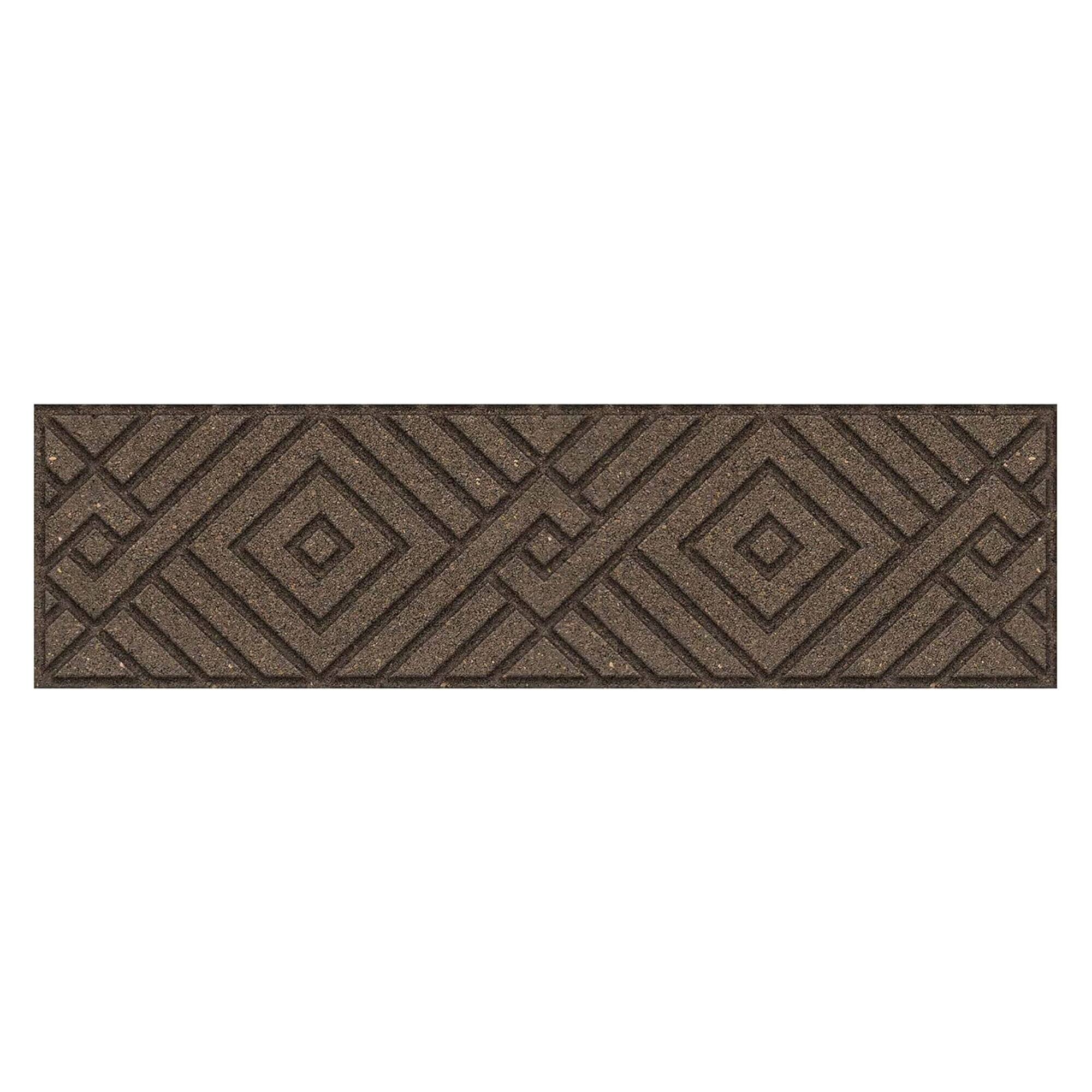 Front. Tierra Verde - TierraVerde 4 Pack 10"x36" Diamond Weave Stair Tread Decorative Panels, Brown - Brown.