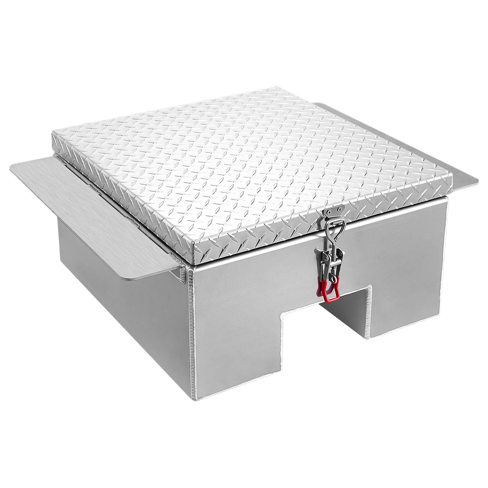 VEVOR - Truck Bed Tool Box,Heavy Duty Aluminum Tool Box with Diamond Plate,Storage Toolbox Chest Organizer Supports up to 220lbs - Silver